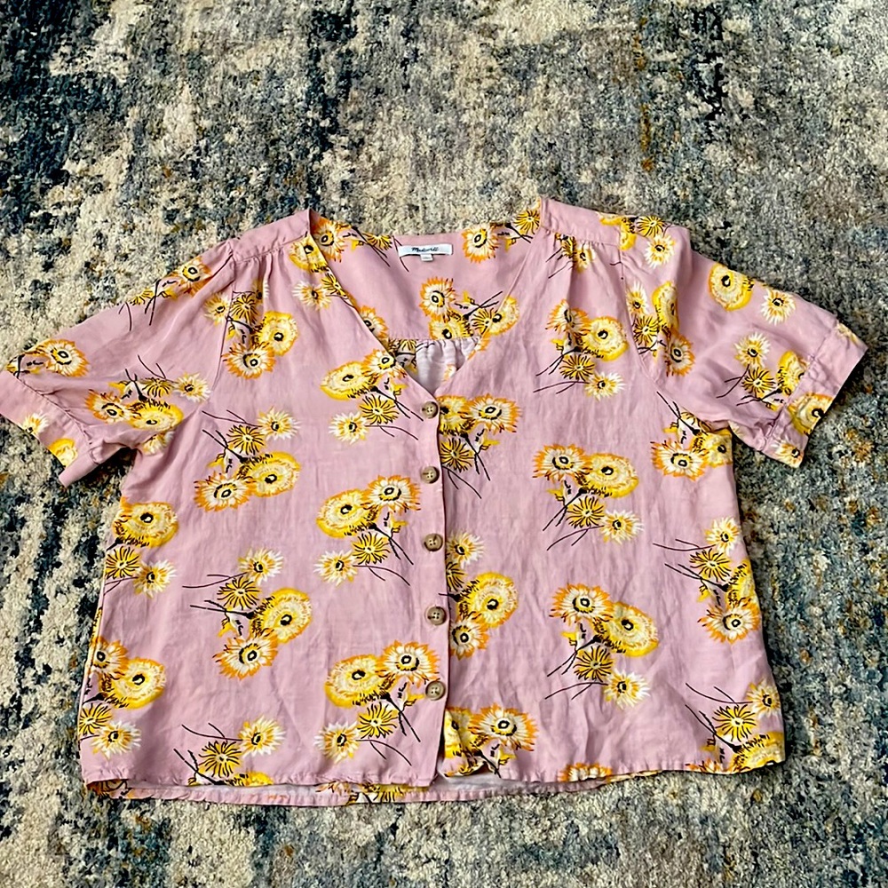 Madewell dandelion button-front shirt